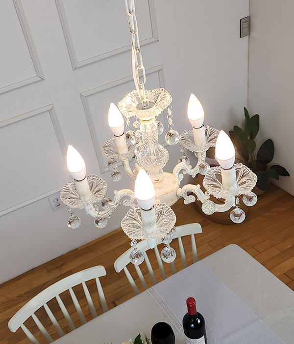 로코 5등 크리스탈식탁등 LED식탁등