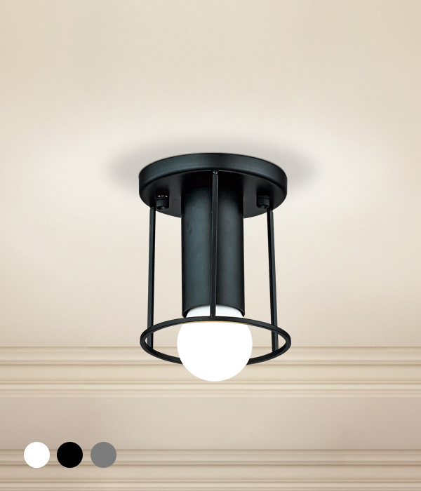 마크 원형 1등 현관등, 베란다조명 (블랙 화이트 그레이)