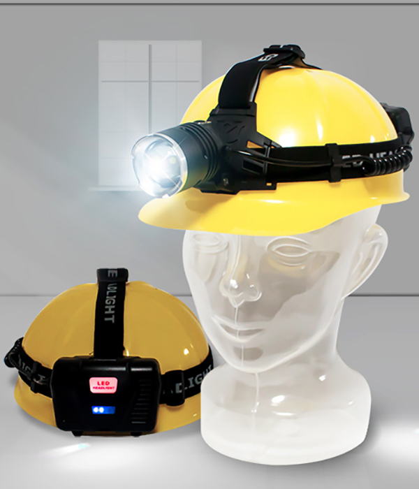 로터리 충전식 헤드랜턴, LED후레쉬